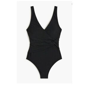 J.Crew V-neck knotted one-piece swimsuit Black Size XS CA232